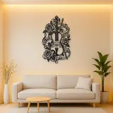 Violin and Roses Metal Wall Art | Music Room Wall Decor