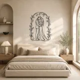 Romantic Arch Couple Metal Wall Art | Romantic Couple Decor - lifestyle view 2