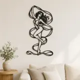 Arte de Metal de Pose de Cinta de Seda | Decoración de Silueta en Movimiento