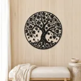Autumn Leaf Tree Metal Wall Art | Botanical Metal Wall Decor - lifestyle view 5