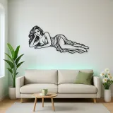 Reclining Side Line Metal Wall Art | Minimalist Woman Line Art