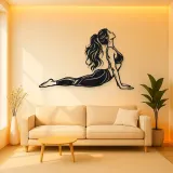 Cobra Pose Flow Metal Wall Art | Movement Silhouette Decor