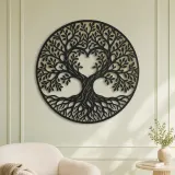 Heart Shaped Tree Metal Wall Art | Botanical Metal Wall Decor - lifestyle view 2