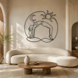 Wheel Pose Energy Metal Wall Art | Yoga and Meditation Wall Decor - lifestyle view 3