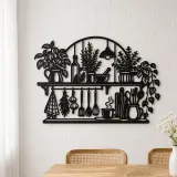 Kitchen Herb Shelf Metal Wall Art | Cozy Home Metal Decor - lifestyle view 4