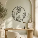 Art Deco Couple Metal Wall Art | Romantic Couple Decor - lifestyle view 4