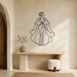 Silk Cape Model Metal Wall Art | Fashion Figure Wall Decor - lifestyle view 3
