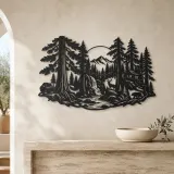 Redwood Canopy Metal Wall Art | Nature Silhouette Decor - lifestyle view 3