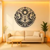 Twin Crescent Balance Metal Wall Art | Modern Abstract Metal Decor