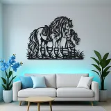 Pony and Child Metal Wall Art | Equestrian Wall Decor