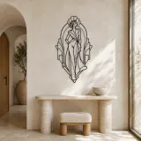 Art Deco Runway Muse Metal Wall Art | Fashion Figure Wall Decor - lifestyle view 3