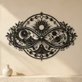 Infinite Celestial Loop Metal Wall Art | Celestial Boho Wall Decor - lifestyle view 3