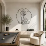 Anniversary Embrace Metal Wall Art | Romantic Couple Decor - lifestyle view 4