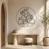 Bicycle Couple Metal Wall Art | Romantic Couple Decor - lifestyle view 3