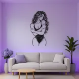 Self Embrace Torso Metal Wall Art | Minimalist Woman Line Art