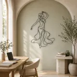 Sensual Line Dancer Metal Wall Art | Dance Silhouette Wall Decor - lifestyle view 4