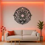 Radiant Sunburst Metal Wall Art | Celestial Boho Wall Decor