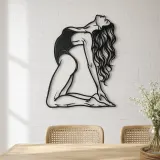 Arched Back Pose Metal Wall Art | Movement Silhouette Decor - lifestyle view 4