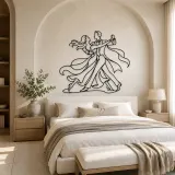 Quickstep Motion Metal Wall Art | Couple Dance Wall Decor - lifestyle view 2