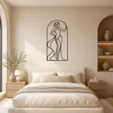 Profile in Arch Metal Wall Art | Feminine Figure Wall Decor - lifestyle view 2