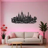 New York Skyline Flow Metal Wall Art | Travel and City Wall Decor