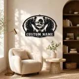 Personalized Two Horse Metal Wall Art with Horseshoe Frame - lifestyle view 5
