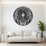 Mandala Moon Metal Wall Art | Spiritual Boho Metal Decor
