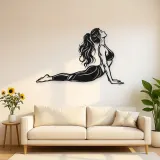 Cobra Pose Flow Metal Wall Art | Movement Silhouette Decor