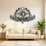Lunar Phases Arc Metal Wall Art | Celestial Boho Wall Decor