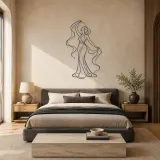 Ribbon Scarf Muse Metal Wall Art | Fashion Figure Wall Decor - lifestyle view 5
