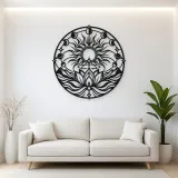 Solar Lotus Metal Wall Art | Botanical Metal Wall Decor