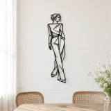 Runway Curve Muse Metal Wall Art | Minimalist Woman Line Art - lifestyle view 4