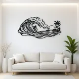 Surfer on the Curl Metal Wall Art | Coastal and Nautical Wall Decor