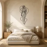 Sleek Fitted Outfit Metal Wall Art | Fashion Figure Wall Decor - lifestyle view 2