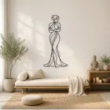 Arms Crossed Muse Metal Wall Art | Feminine Figure Wall Decor - lifestyle view 2