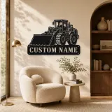 Personalized Large Wheel Loader Front Bucket Metal Wall Art - lifestyle view 5