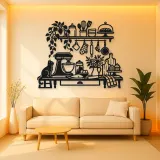 Baker Kitchen Line Metal Wall Art | Cozy Home Metal Decor