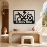 Personalized Electrician Tools Metal Wall Art - lifestyle view 3