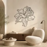 Reclining Flower Pose Metal Wall Art | Botanical Woman Wall Decor - lifestyle view 5