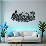 Lighthouse Coastline Metal Wall Art | Coastal and Nautical Wall Decor