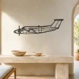 King Air B200 Airplane Silhouette Metal Wall Art, Metal Aircraft Silhouette, Aviation Wall Decor, Aviator Decor - lifestyle view 3