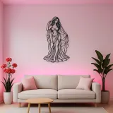Veiled Muse Metal Wall Art | Minimalist Woman Line Art