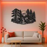 Redwood Canopy Metal Wall Art | Nature Silhouette Decor