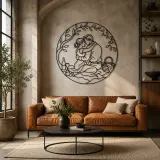 Picnic Embrace Metal Wall Art | Romantic Couple Decor - lifestyle view 2