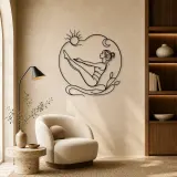 Boat Pose Balance Metal Wall Art | Yoga and Meditation Wall Decor - lifestyle view 5