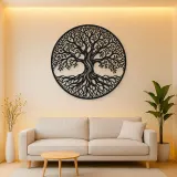 Infinite Roots Tree Metal Wall Art | Botanical Metal Wall Decor