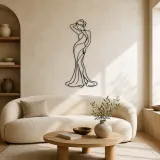 Décoration murale en métal Muse de Mode Sensuelle | Décor mural Figure de Mode