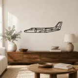 Silhouette de avión Citation II en metal, Decoración mural de aeronáutica, Decoración de aviador