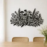 Wildflower Meadow Metal Wall Art | Botanical Metal Wall Decor - lifestyle view 4