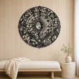 Zodiac Wheel Flow Metal Wall Art | Celestial Boho Wall Decor - lifestyle view 5